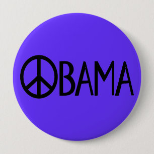 Badge Rond 10 Cm Bouton de paix d'Obama