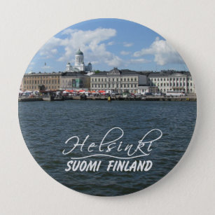 Badge Rond 10 Cm Bouton de port de Helsinki