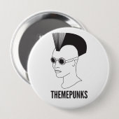 Badge Rond 10 Cm Bouton de punk de nouvelle vague (Devant & derrière)