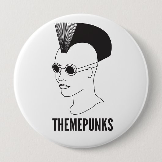 Badge Rond 10 Cm Bouton de punk de nouvelle vague (Devant)
