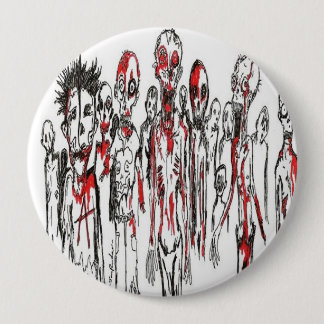 Badge Rond 10 Cm Bouton de Punx de zombi