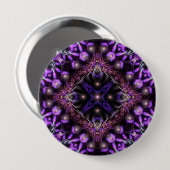 Badge Rond 10 Cm Bouton de tapisserie fractée violette (Devant & derrière)