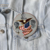 Badge Rond 10 Cm Bouton de trois frères (En situation)