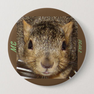 Badge Rond 10 Cm Bouton d'écureuil