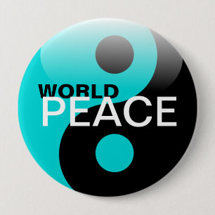 Badge Rond 10 Cm bouton d'épingle de la paix mondiale