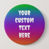 Badge Rond 10 Cm Bouton déplaisant Rainbow Personnalisé (Devant)