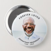 Badge Rond 10 Cm Bouton d'hommage aux funérailles/photos commémorat (Devant & derrière)