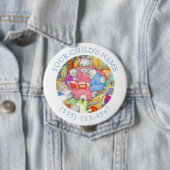 Badge Rond 10 Cm Bouton d'identification de l'enfant - Histoire du (En situation)