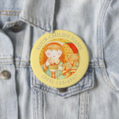BADGE ROND 10 CM BOUTON D'IDENTIFICATION DE L'ENFANT POUR COLLATION (En situation)