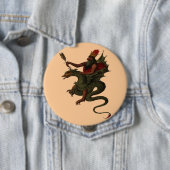 Badge Rond 10 Cm Bouton Dragon (En situation)