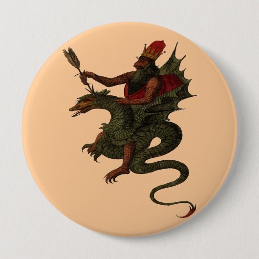 Badge Rond 10 Cm Bouton Dragon (Devant)