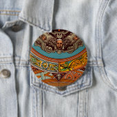 Badge Rond 10 Cm Bouton Dragons & Gargoyles (En situation)