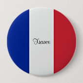 Badge Rond 10 Cm Bouton Drapeau de France (Devant)
