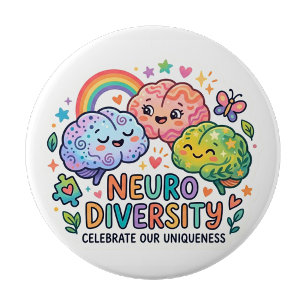 Badge Rond 10 Cm Bouton drôle de neurodiversité