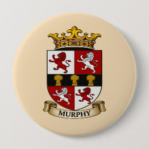 Badge Rond 10 Cm Bouton du blason de la famille Murphy