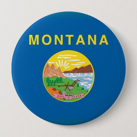 Badge Rond 10 Cm Bouton du Montana (Devant)