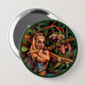Badge Rond 10 Cm Bouton Elf Princess (Devant & derrière)
