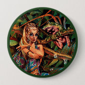 Badge Rond 10 Cm Bouton Elf Princess (Devant)