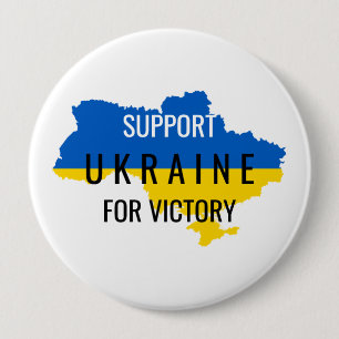 Badge Rond 10 Cm Bouton en surimpression pour soutenir l'Ukraine po