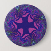 Badge Rond 10 Cm Bouton énorme de croix violet rose personnalisé (Devant)