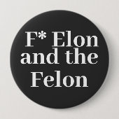 Badge Rond 10 Cm Bouton F* Elon (Devant)
