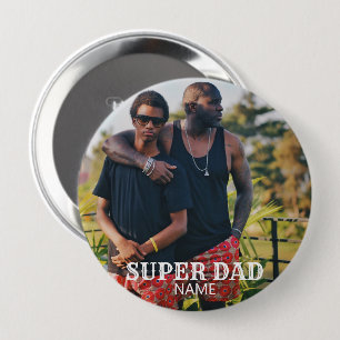 Badge Rond 10 Cm Bouton Fête des pères personnalisée