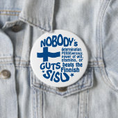 Badge Rond 10 Cm Bouton finlandais de SISU (En situation)