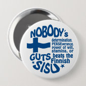 Badge Rond 10 Cm Bouton finlandais de SISU (Devant & derrière)