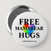 Badge Rond 10 Cm BOUTON Free MB Hugs (Devant & derrière)