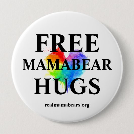 Badge Rond 10 Cm BOUTON Free MB Hugs (Devant)