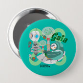 Badge Rond 10 Cm Bouton Gaia (Devant & derrière)