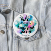 Badge Rond 10 Cm Bouton Jour d'adoption (En situation)
