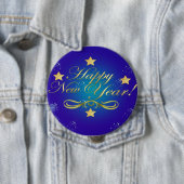 Badge Rond 10 Cm Bouton Joyeux Nouvel An (En situation)