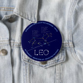 Badge Rond 10 Cm Bouton Leo Constellation Zodiac (En situation)