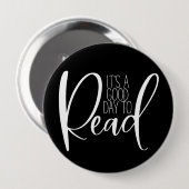 Badge Rond 10 Cm Bouton Lover du livre de lecture (Devant & derrière)