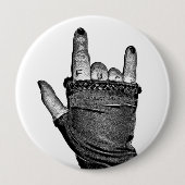 Badge Rond 10 Cm Bouton main de roche (Devant)