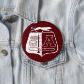 Badge Rond 10 Cm Bouton Maroon Ada Cougar Band (En situation)