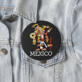 Badge Rond 10 Cm Bouton Mexique (En situation)
