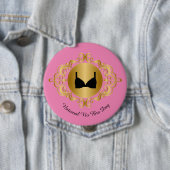 Badge Rond 10 Cm Bouton National No Bra Day (En situation)