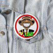 Badge Rond 10 Cm Bouton Nobama (En situation)