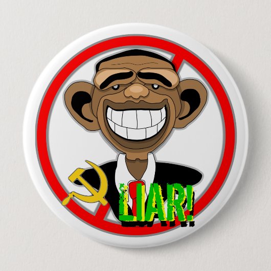 Badge Rond 10 Cm Bouton Nobama (Devant)