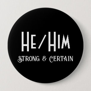 Badge Rond 10 Cm Bouton noir rond, solide et certain