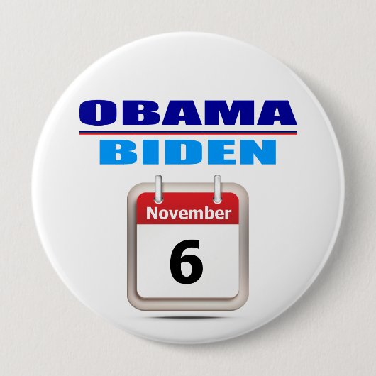Badge Rond 10 Cm Bouton - Obama/Biden - Calendrier (Devant)