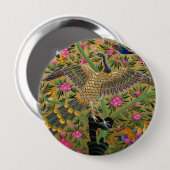 Badge Rond 10 Cm Bouton Oiseau de vie (Devant & derrière)