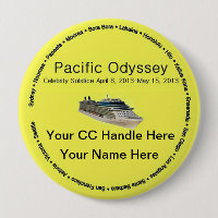 Bouton Pacifique de souvenir d'odyssée