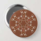 Badge Rond 10 Cm Bouton Pain d'épices (Devant & derrière)