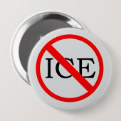 Badge Rond 10 Cm Bouton "PAS DE GLACE" (Devant & derrière)