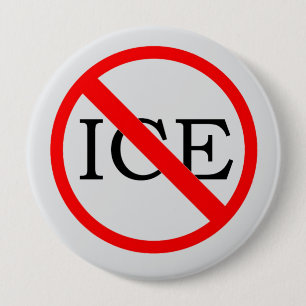 Badge Rond 10 Cm Bouton "PAS DE GLACE"