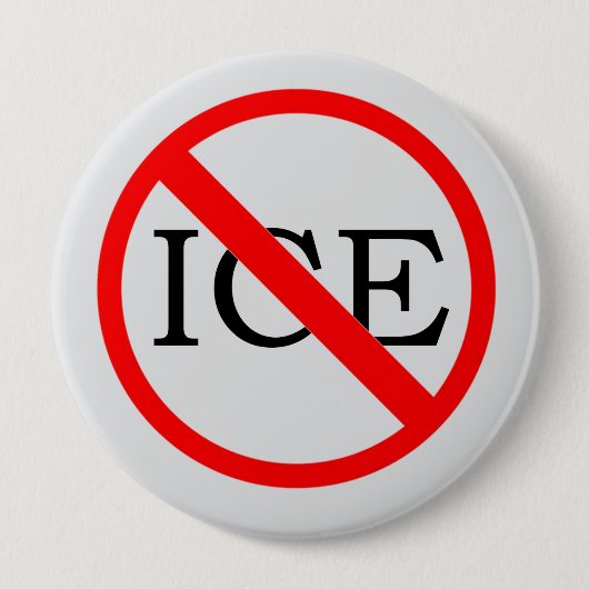 Badge Rond 10 Cm Bouton "PAS DE GLACE" (Devant)