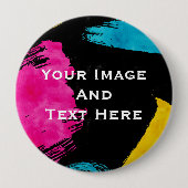 Badge Rond 10 Cm Bouton personnalisé Image et texte (Devant)